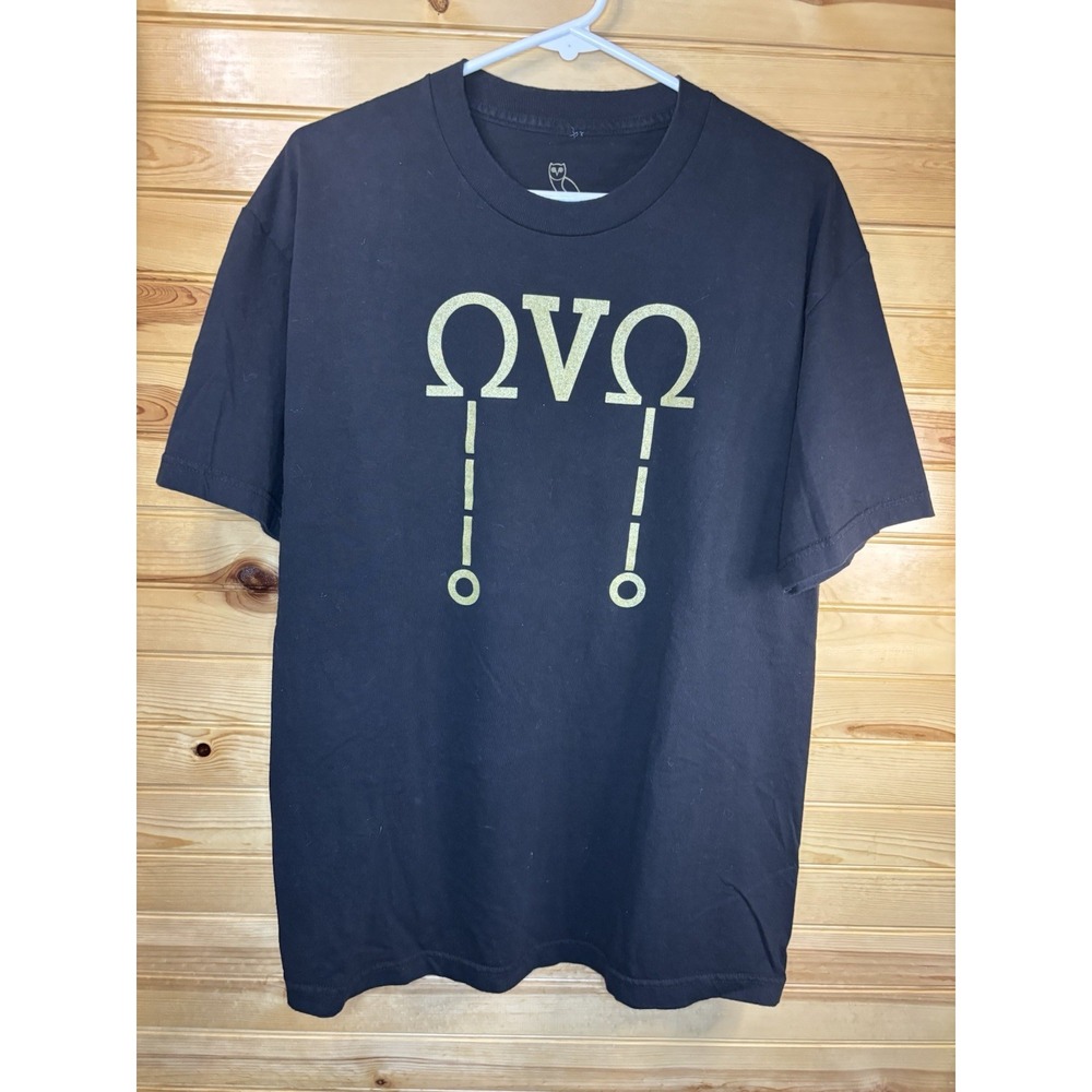 Ovo Classic Tour Tee Shirt Omega Logo Men's Large Black Drake Made in Canada